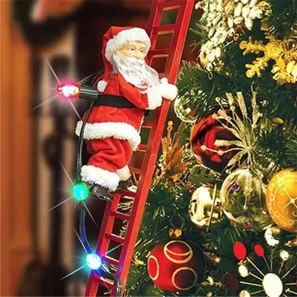Animated Holiday Santa Climber for Festive Decor