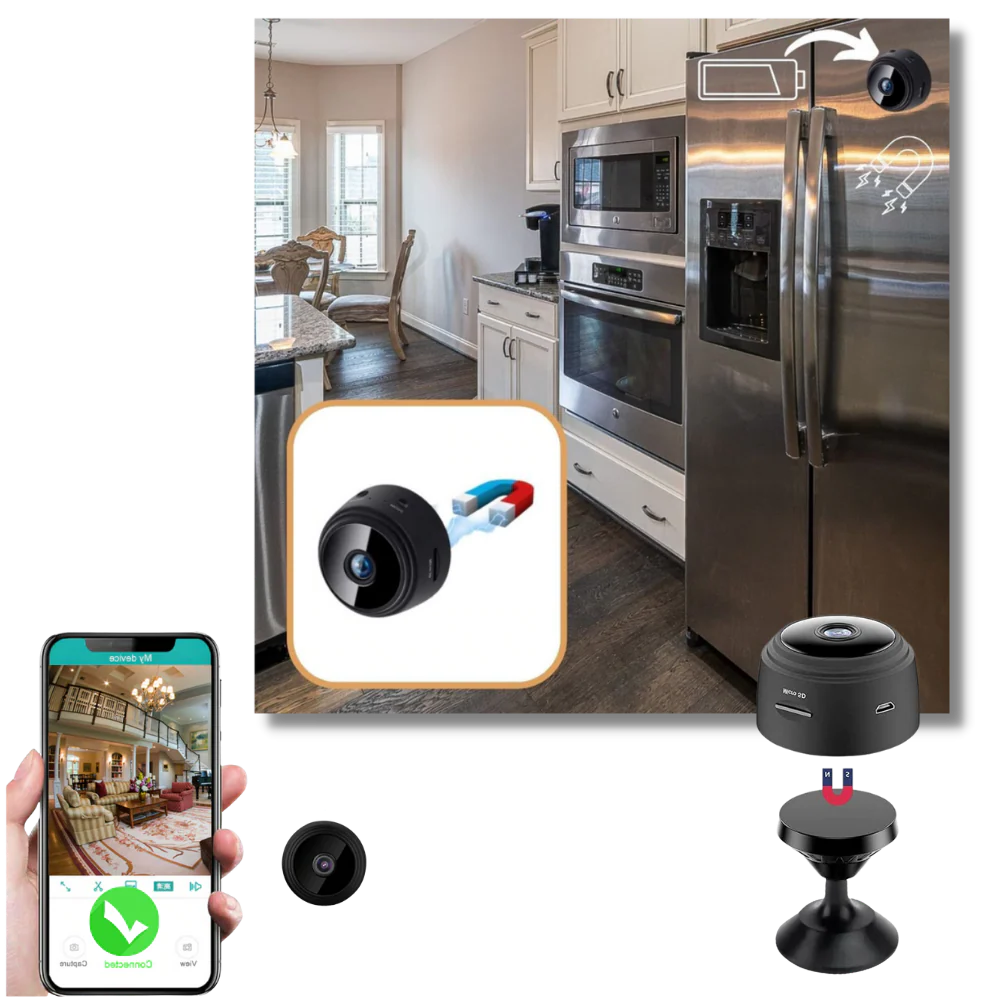 Compact Smart Security Camera with Night Vision