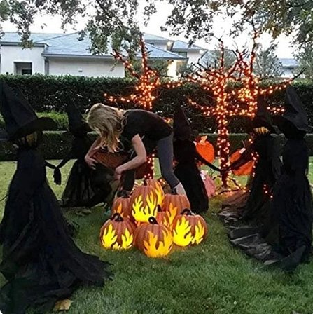 Illuminated Enchanted Witch Garden Stake - Halloween Decor