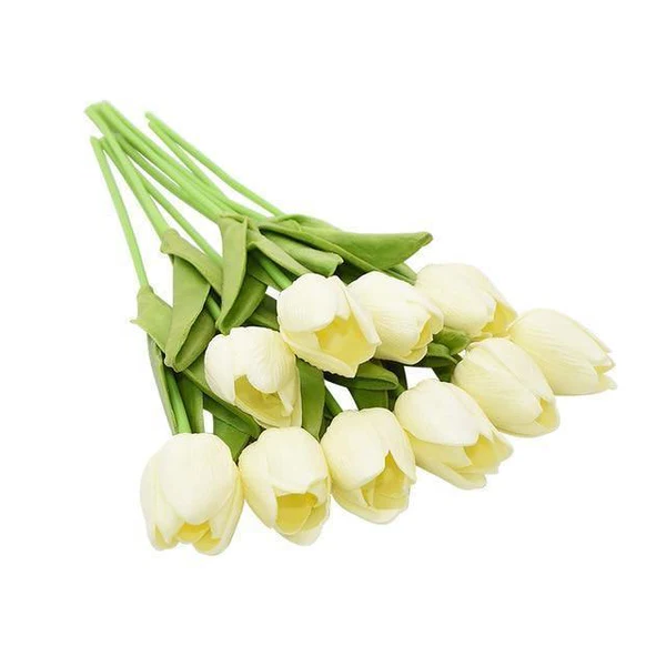 Vibrant 10-Pack Faux Tulip Blooms for Home Décor