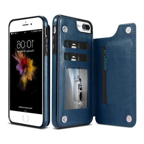 Elegant Leather Wallet Case for iPhone