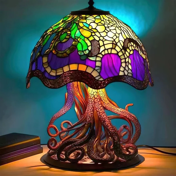 Vibrant Mosaic Table Lamp for Enchanting Spaces