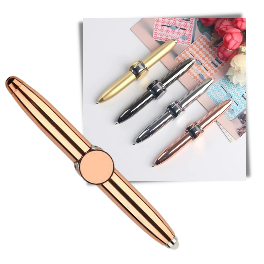 Spin & Write: The Ultimate Fidget Pen with LED Light