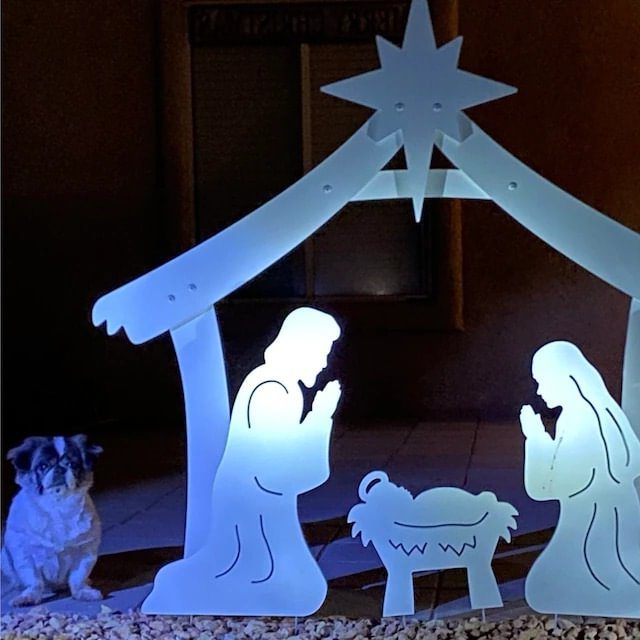 Radiant Christmas Nativity Display for Outdoor Use