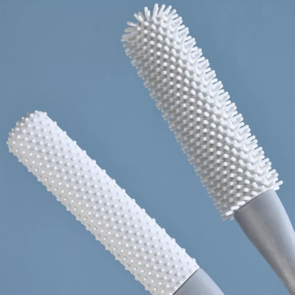 Precision Foot Care Brush Set with Long Handle - Gray