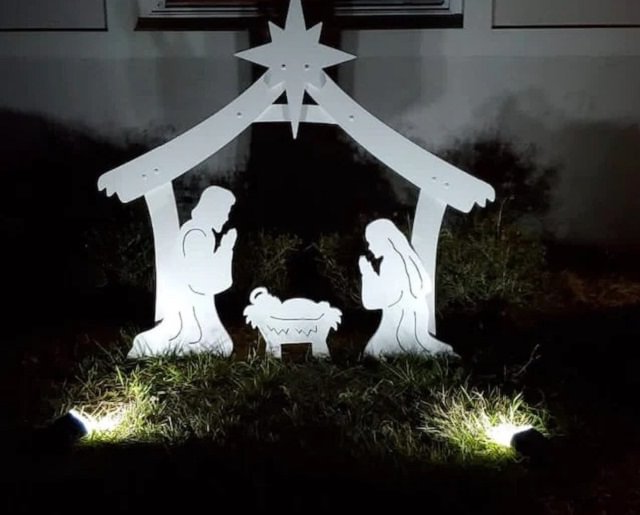 Radiant Christmas Nativity Display for Outdoor Use