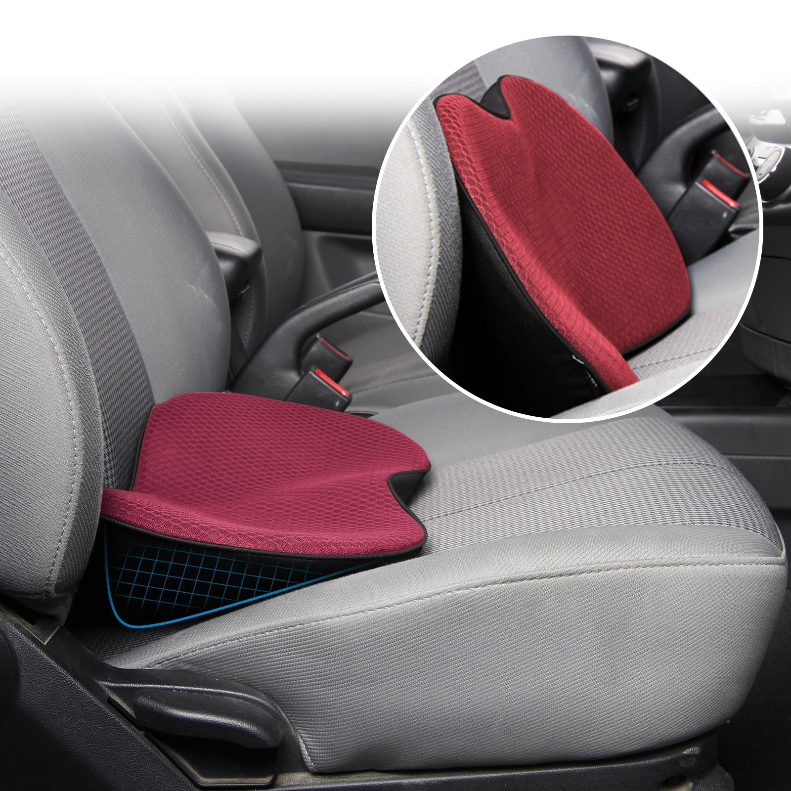 Premium Car Seat Elevation Cushion for Comfort and Support