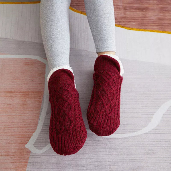 Cozy Grip Socks for Women - Fleece-Lined Indoor Comfort