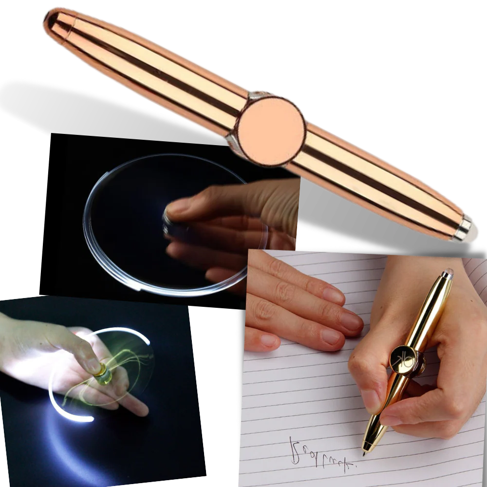 Spin & Write: The Ultimate Fidget Pen with LED Light