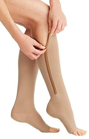 Zippered Supportive Compression Socks for Enhanced Comfort 20-30 mmHg