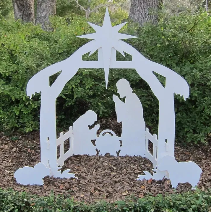 Radiant Christmas Nativity Display for Outdoor Use