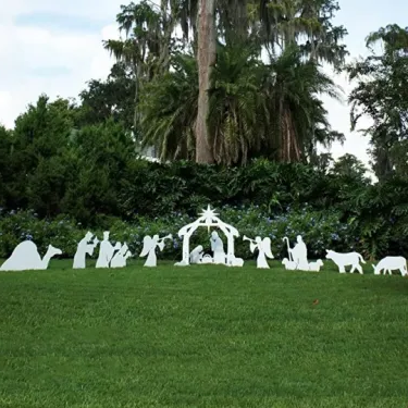 Radiant Christmas Nativity Display for Outdoor Use