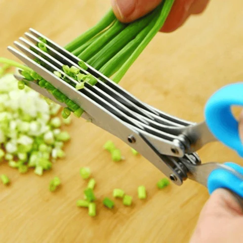 QuickSlice 5-Blade Herb Scissors for Effortless Chopping