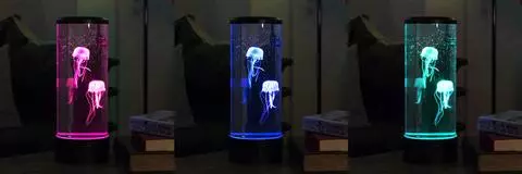 Mesmerizing Aquatic LED Mood Light with Color-Changing Jellyfish