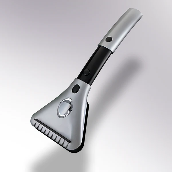Heated Windshield Ice Remover with LED Light