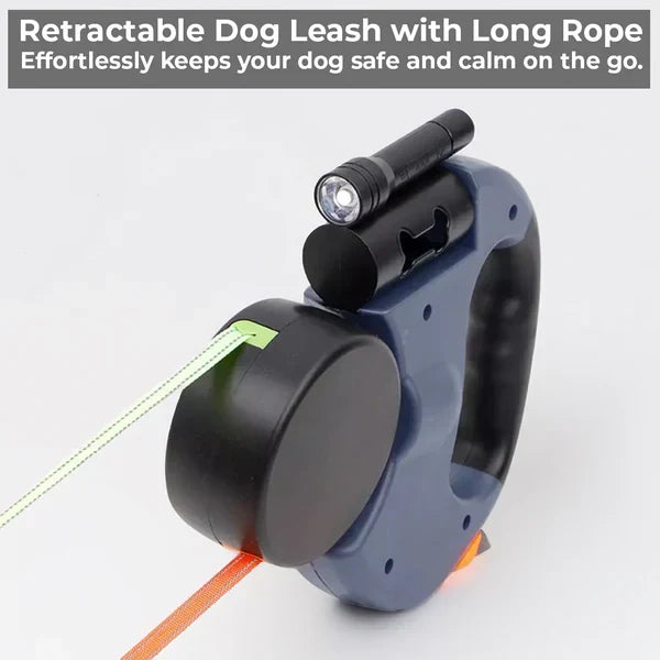 Smart Dual Leash with Built-in Light & Waste Bag Organizer