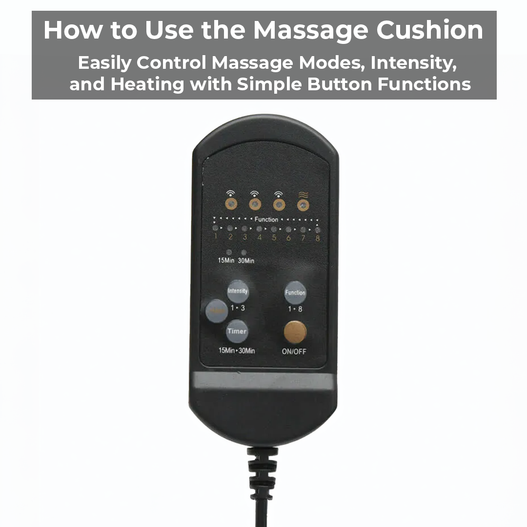 Relaxation Massage Cushion with Heat for Chairs & Cars