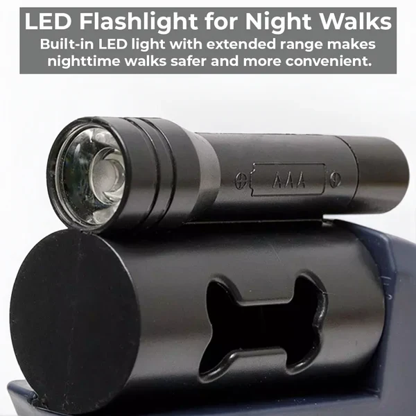Smart Dual Leash with Built-in Light & Waste Bag Organizer
