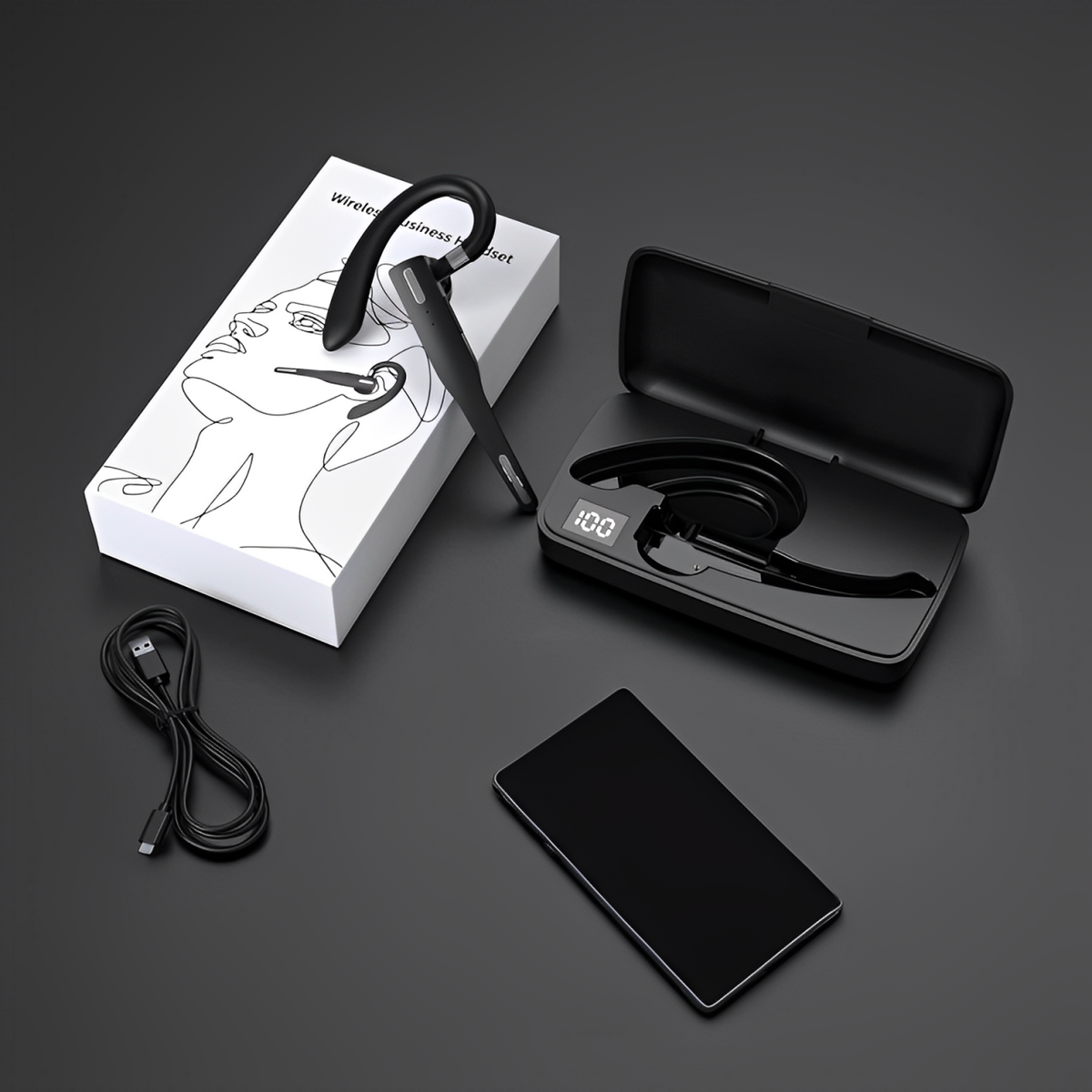 Ultimate Comfort Dual-Mic Bluetooth 5.1 Headset with Noise Cancellation