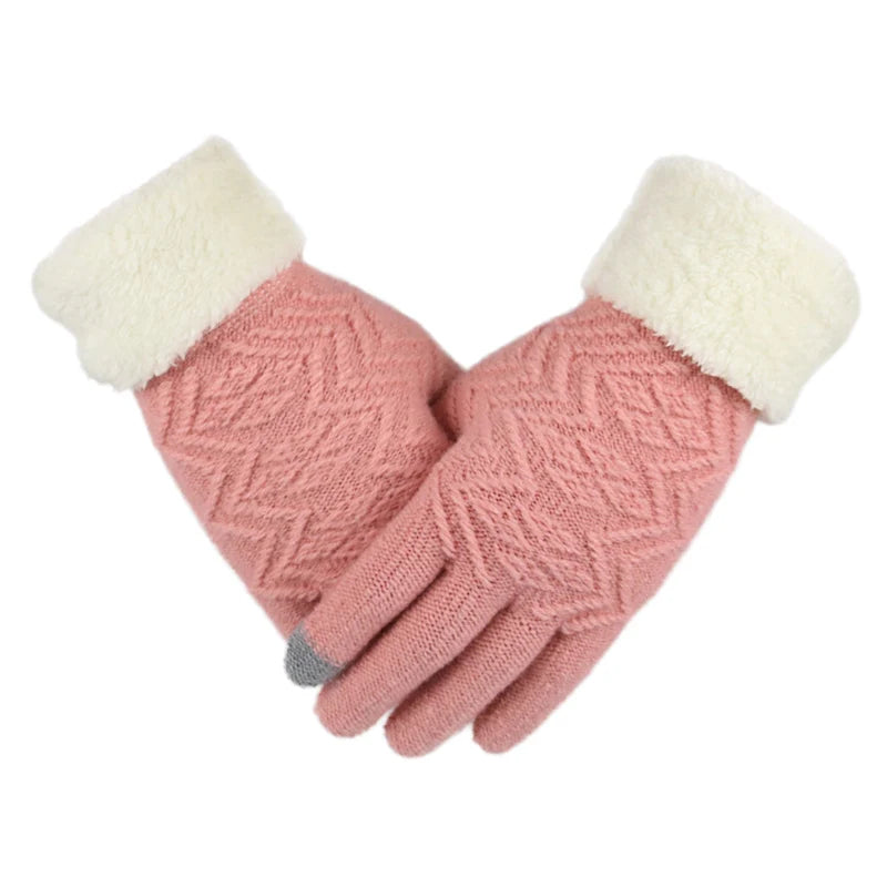 Cozy Fleece-Lined Touch Screen Winter Gloves