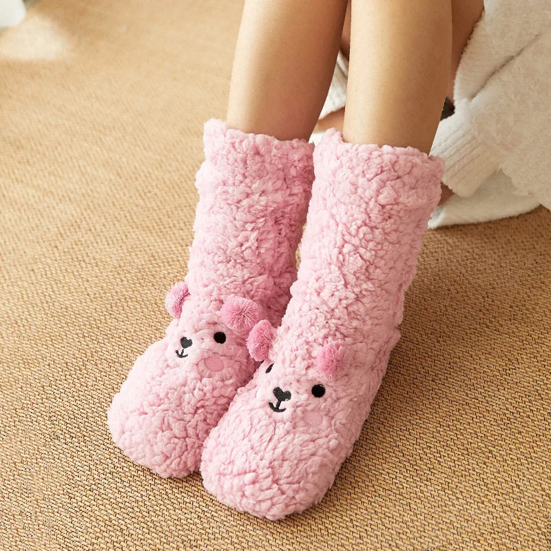 Cozy Critter Fleece Indoor Socks