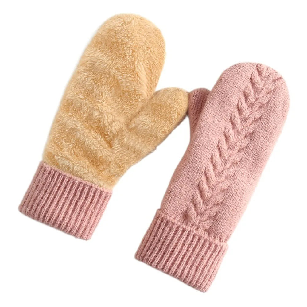 Cozy Double-Layered Fleece Winter Mittens for Ultimate Warmth