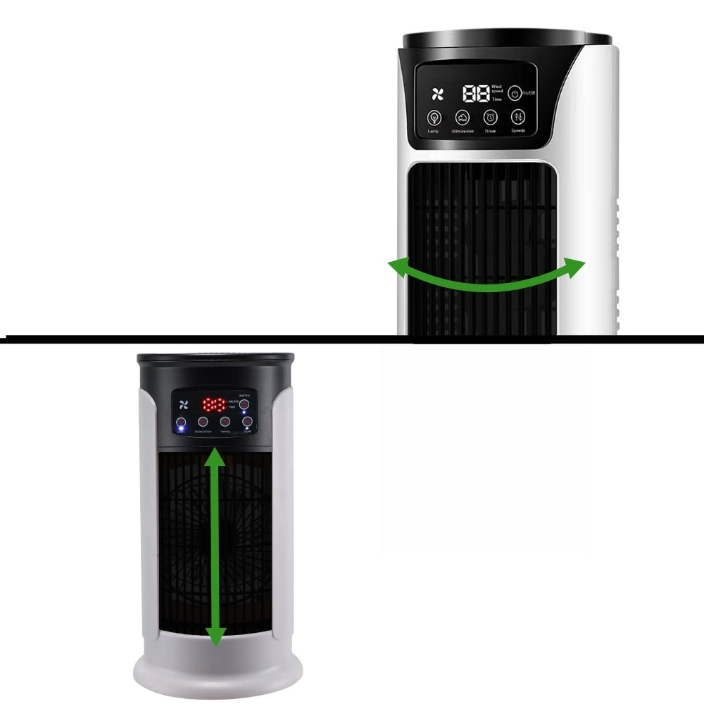 Compact Tower Air Cooling Fan with Remote Control & Oscillation