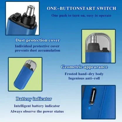 Compact Rechargeable Nose Hair Groomer - Effortless Precision Anywhere