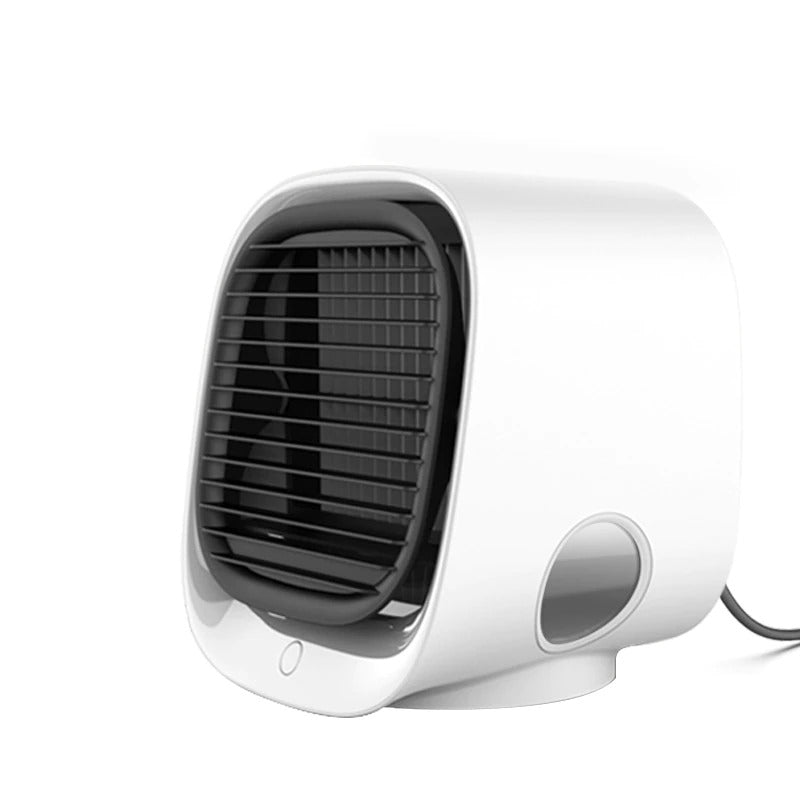 BreezeMate Compact Personal Air Cooling Unit - USB Fan with 3 Speeds & 7-Color Ambient Light