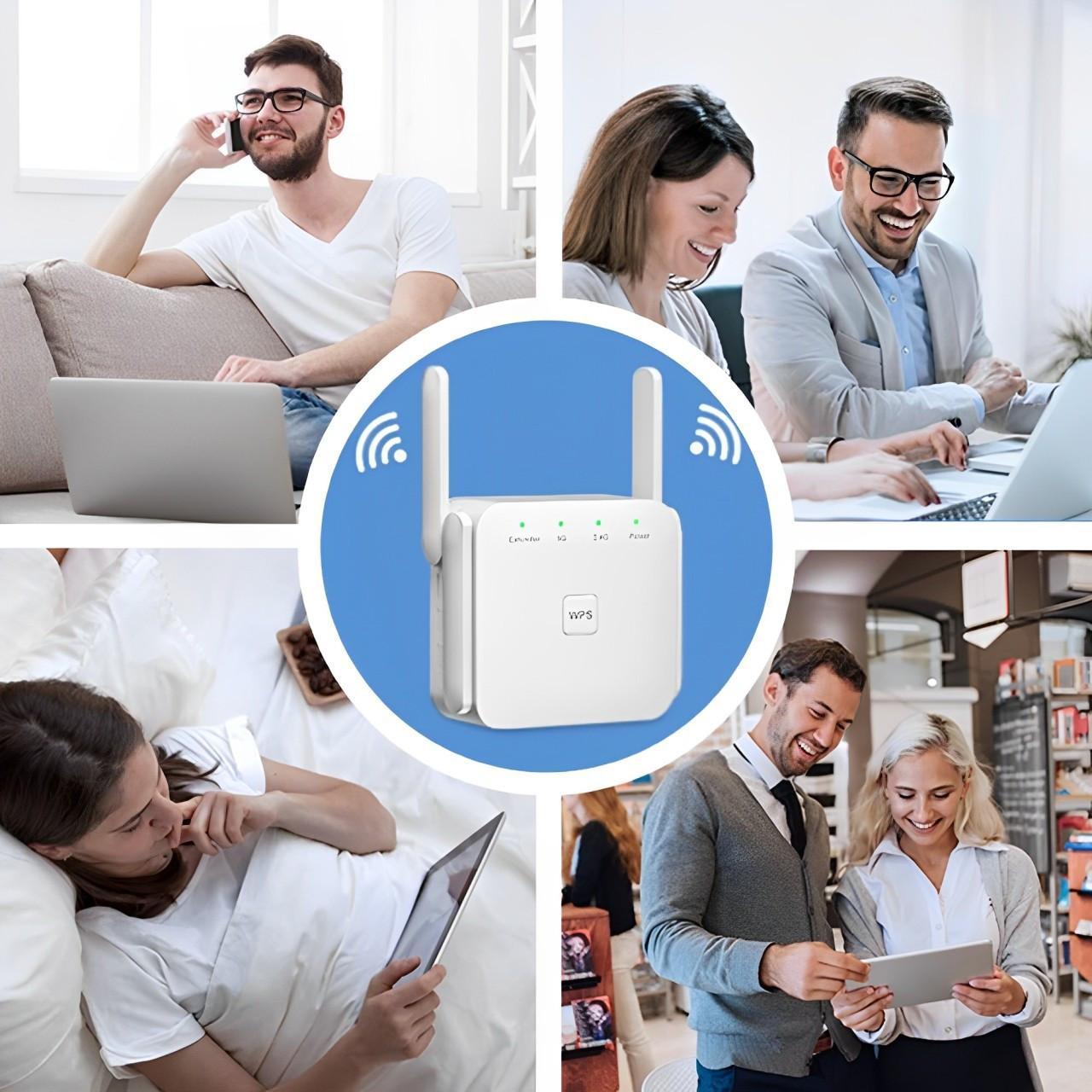 HomeWave WiFi Booster – Dual-Band Signal Enhancer with Ethernet Port