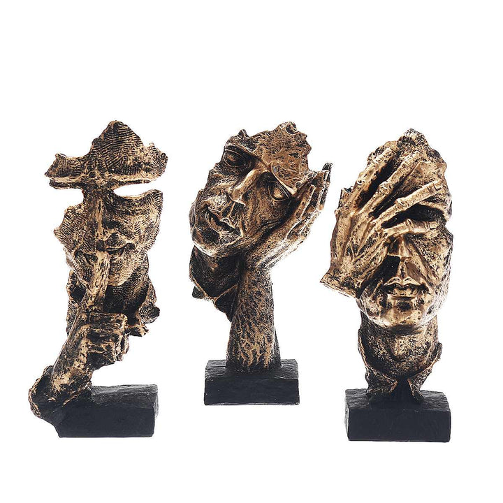 Modern Gold Abstract Art Sculpture