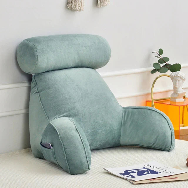 Comfort-Enhanced Reading Pillow with Supportive Arms