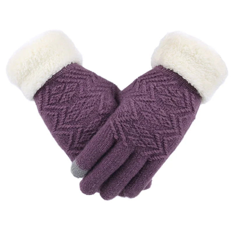 Cozy Fleece-Lined Touch Screen Winter Gloves