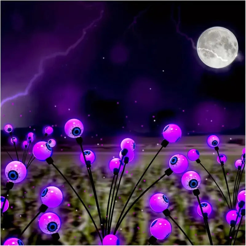 Spooky Solar-Powered Eyeball Garden Lights for Halloween