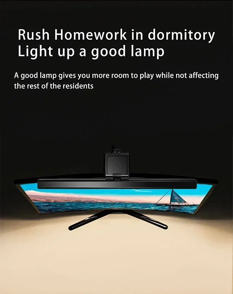 Ergonomic Desk Light Bar for Monitors