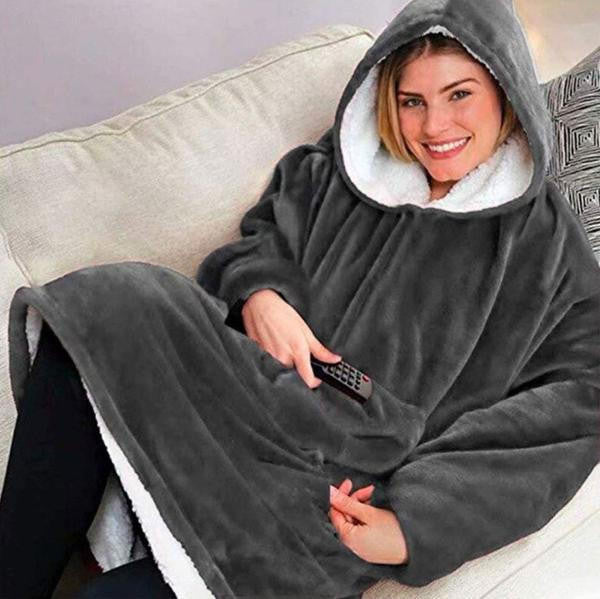 Cozy Wrap Hoodie - Plush Fleece Comfort