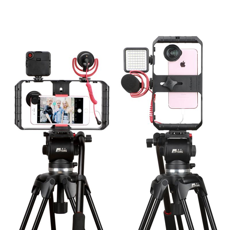Pro Video Stabilizer for Smartphones with Integrated Lighting