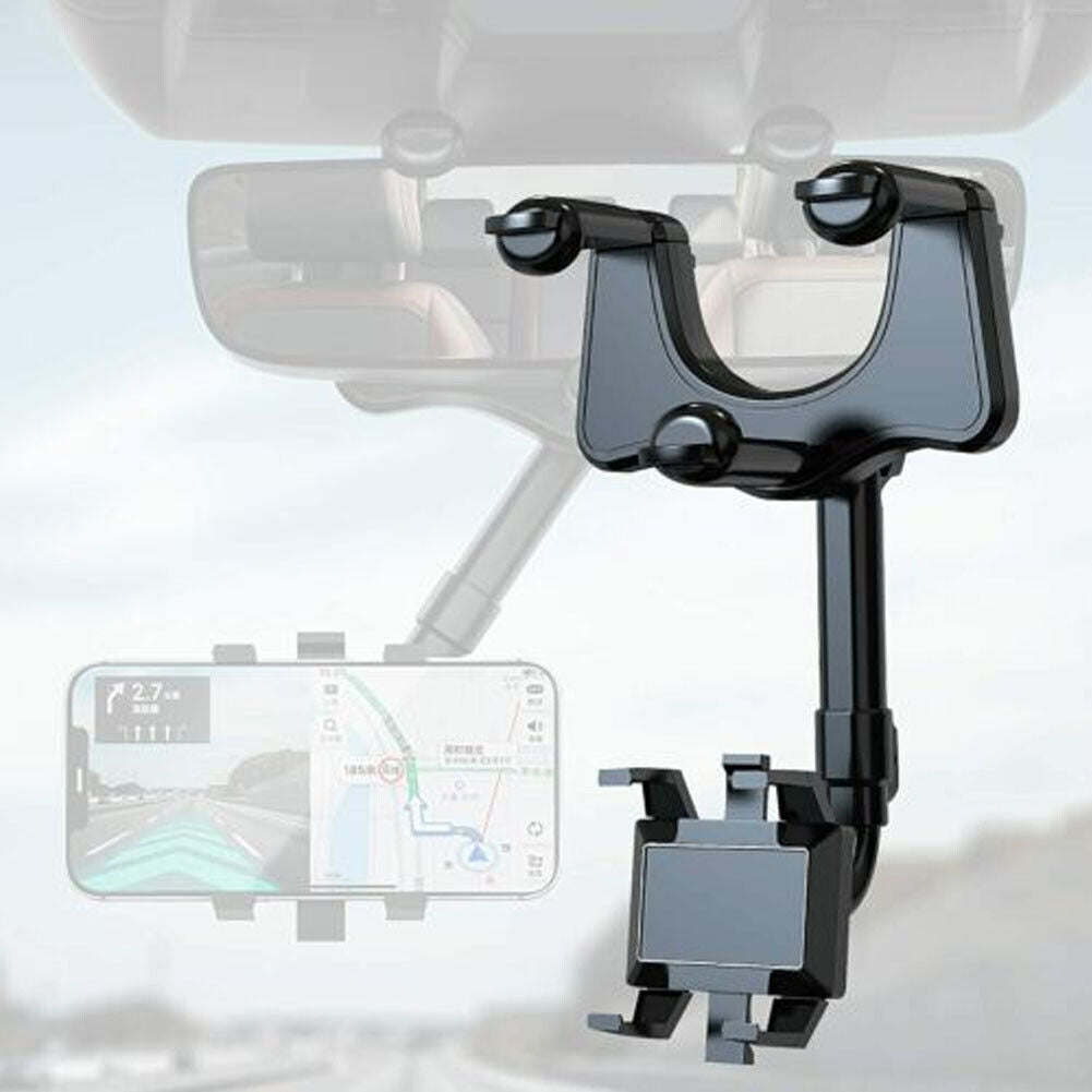 Smart Mirror Phone Mount for Safe Driving