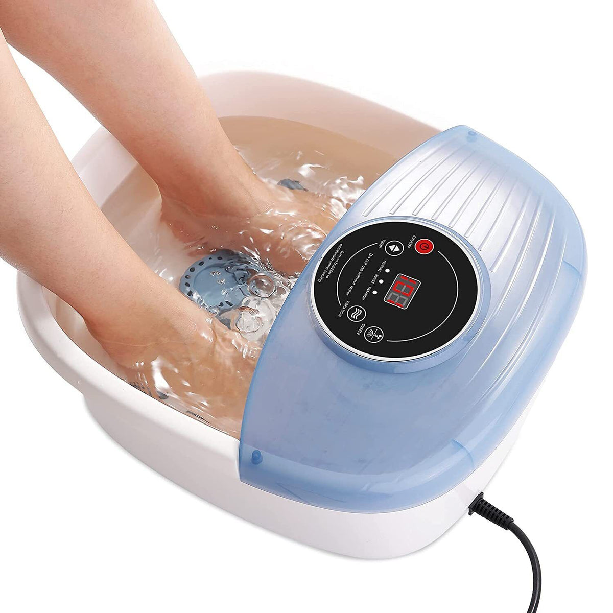 Soothing Heated Foot Spa with Bubble Therapy and Massage