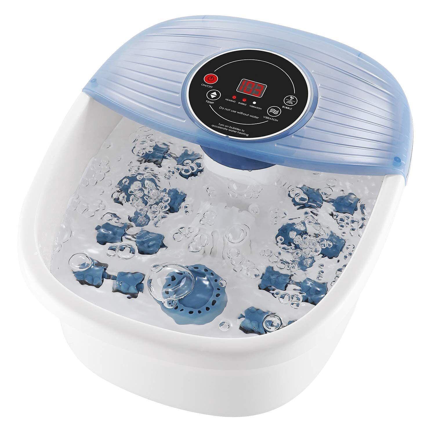 Soothing Heated Foot Spa with Bubble Therapy and Massage