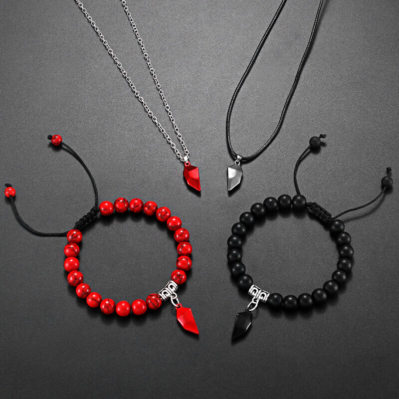 Magnetic Love Duo Necklace and Bracelet Set for Couples