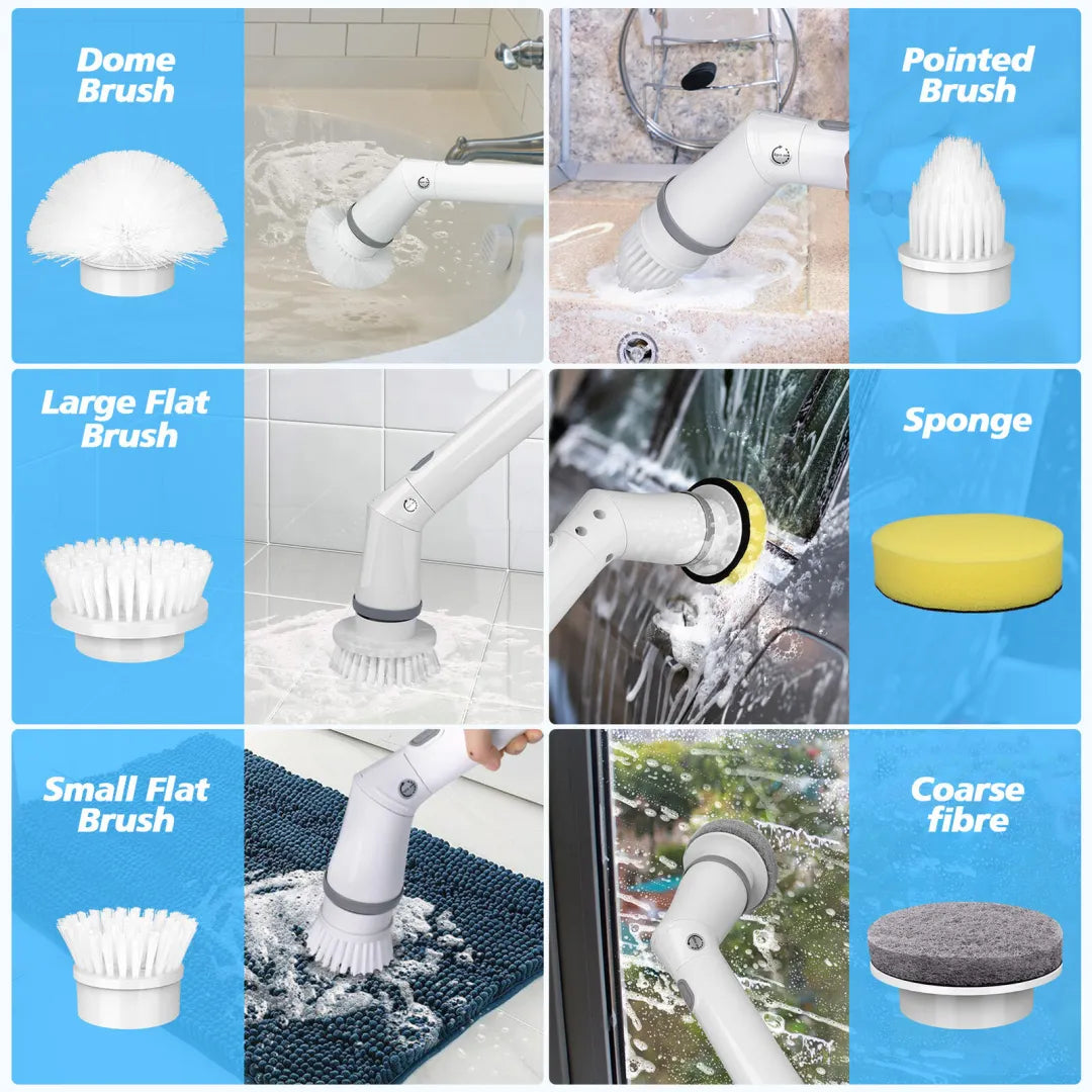 Cordless Power Cleaning Brush with 7 Interchangeable Heads