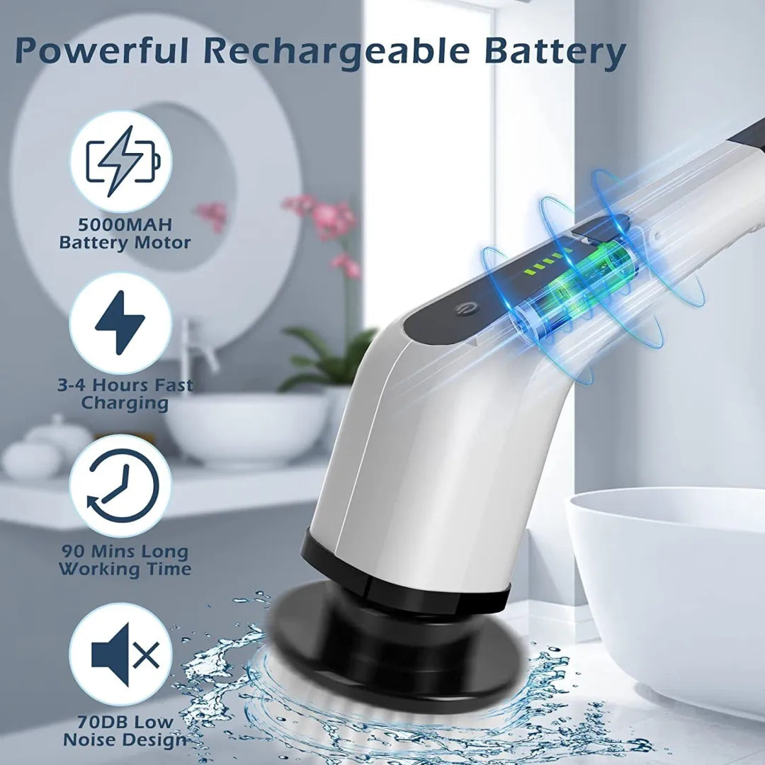Cordless Power Cleaning Brush with 7 Interchangeable Heads