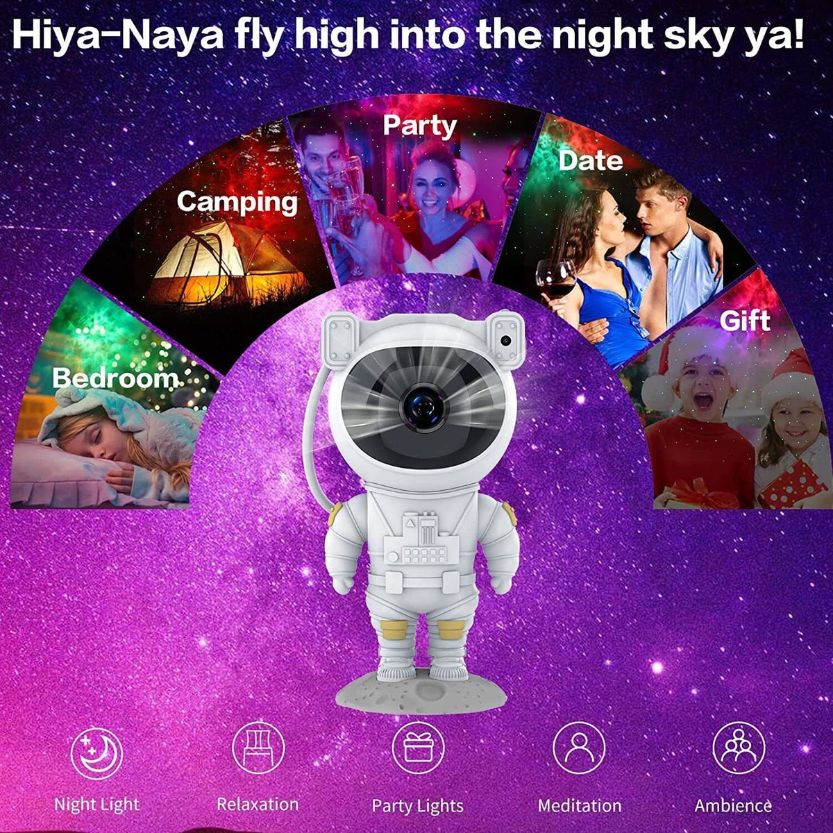 Galactic Dreamscape Projector: Night Sky Light Show