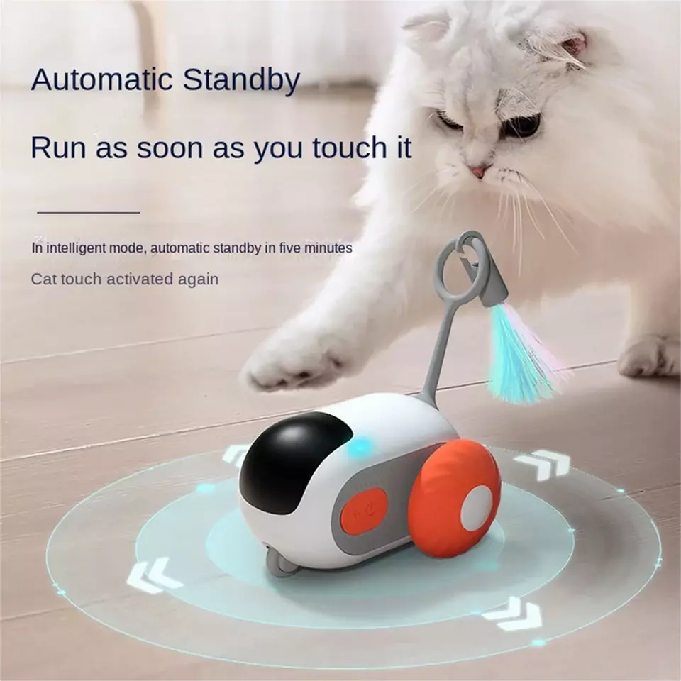 Interactive Racing Car for Cats - Remote-Controlled Fun