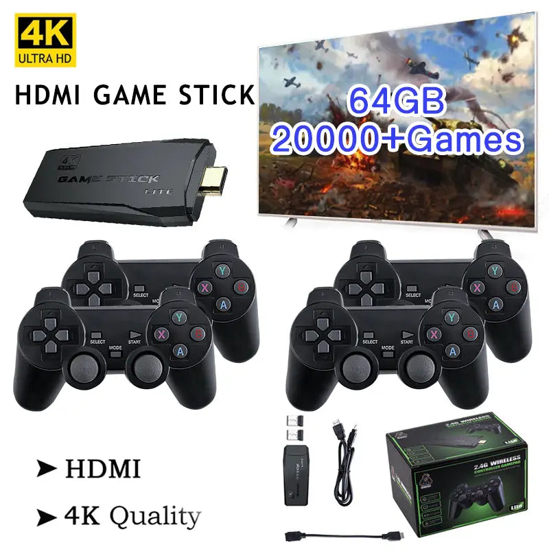 Ultimate 4K Gaming Stick with 64GB and 20,000+ Classic Games