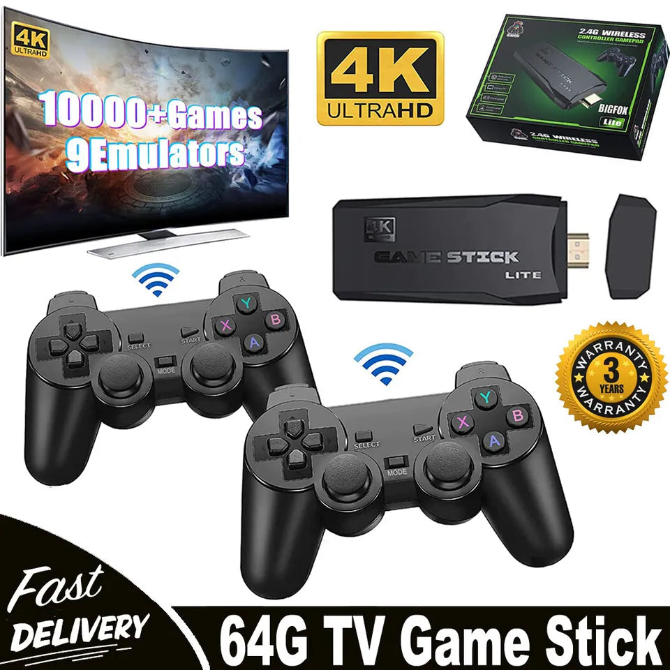 Ultimate 4K Gaming Stick with 64GB and 20,000+ Classic Games