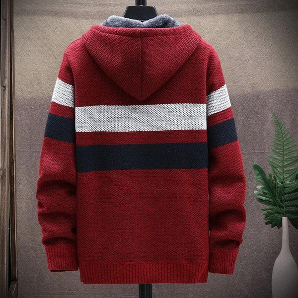 Chic Striped Winter Cardigan