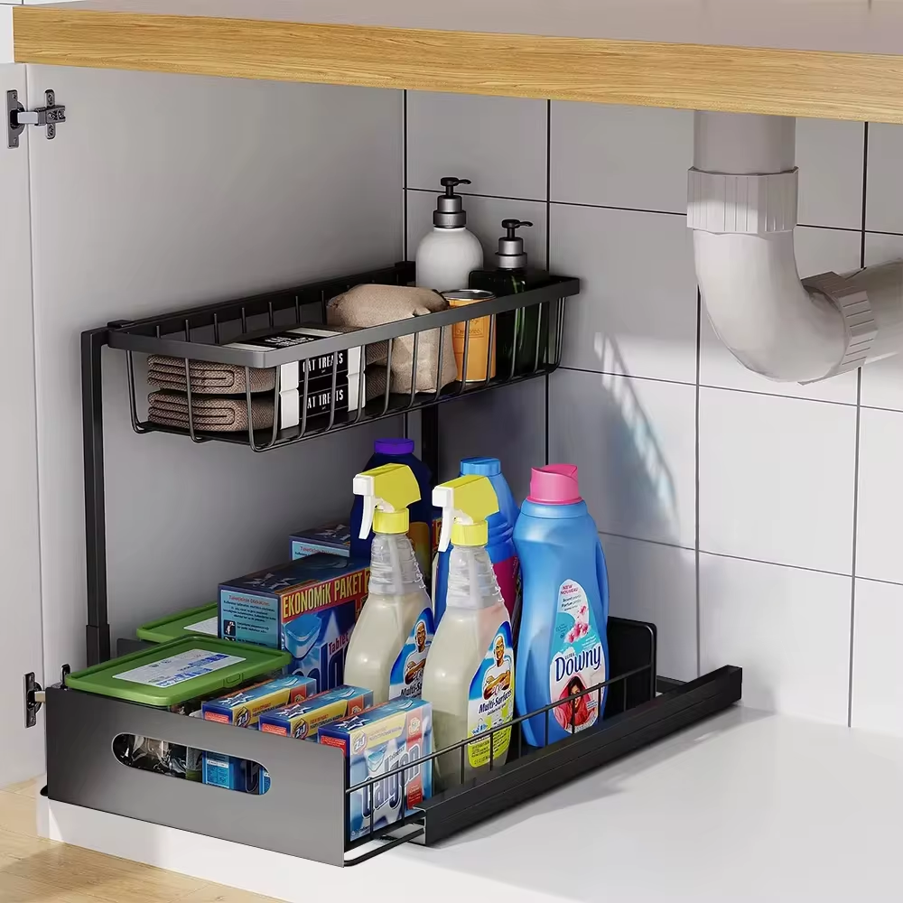 Dual-Tier Under-Sink Storage Solution