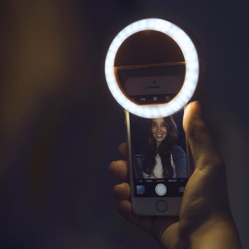 Compact Selfie Ring Light for Enhanced Photography